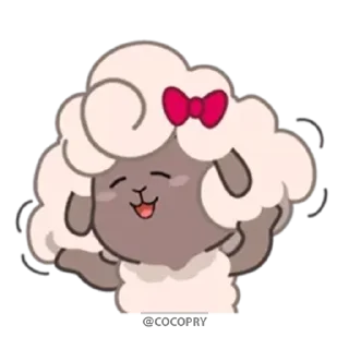 ☺️ emoji Sherly Cute Sheep☺️@MochaStickers Telegram sticker 4 of 40
