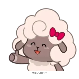 👍 emoji Sherly Cute Sheep☺️@MochaStickers Telegram sticker 3 of 40