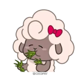 😋 emoji Sherly Cute Sheep☺️@MochaStickers Telegram sticker 8 of 40