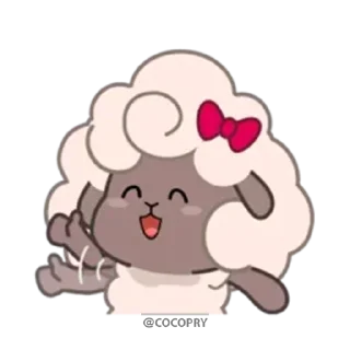 👋 emoji Sherly Cute Sheep☺️@MochaStickers Telegram sticker 2 of 40