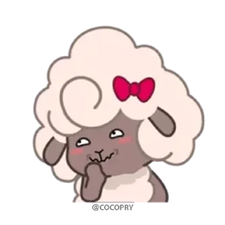 😈 emoji Sherly Cute Sheep☺️@MochaStickers Telegram sticker 24 of 40