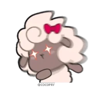 😳 emoji Sherly Cute Sheep☺️@MochaStickers Telegram sticker 10 of 40