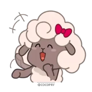 👋 emoji Sherly Cute Sheep☺️@MochaStickers Telegram sticker 21 of 40