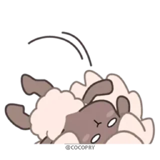 😵 emoji Sherly Cute Sheep☺️@MochaStickers Telegram sticker 17 of 40