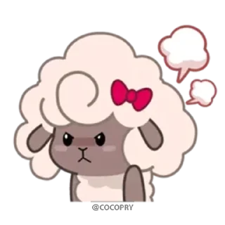 😠 emoji Sherly Cute Sheep☺️@MochaStickers Telegram sticker 13 of 40