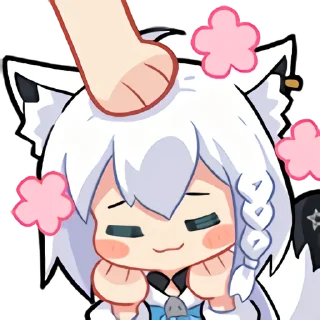 🥰 emoji 白上吹雪装扮表情 @v8cc3 Telegram sticker 7 of 15