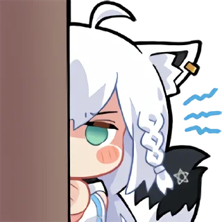 👀 emoji 白上吹雪装扮表情 @v8cc3 Telegram sticker 6 of 15