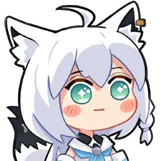🙂 emoji 白上吹雪装扮表情 @v8cc3 Telegram sticker 15 of 15