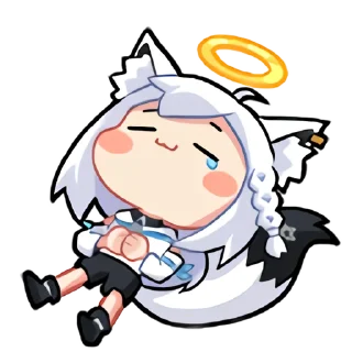 😇 emoji 白上吹雪装扮表情 @v8cc3 Telegram sticker 14 of 15