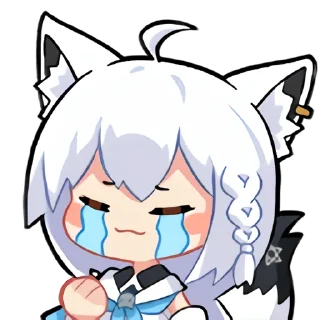 😭 emoji 白上吹雪装扮表情 @v8cc3 Telegram sticker 10 of 15