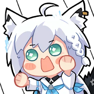 😫 emoji 白上吹雪装扮表情 @v8cc3 Telegram sticker 5 of 15