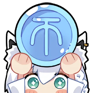 ⭕ emoji 白上吹雪装扮表情 @v8cc3 Telegram sticker 8 of 15
