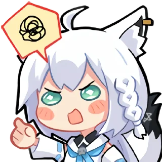 🤬 emoji 白上吹雪装扮表情 @v8cc3 Telegram sticker 13 of 15