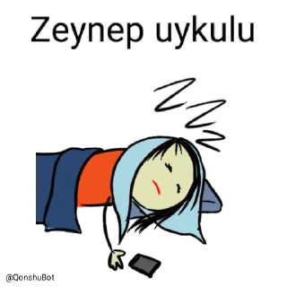 😴 emoji Zeynep @Qonshubot Telegram sticker 17 of 31