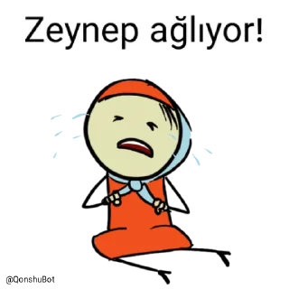 😭 emoji Zeynep @Qonshubot Telegram sticker 14 of 31