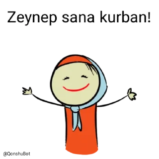 🤗 emoji Zeynep @Qonshubot Telegram sticker 18 of 31