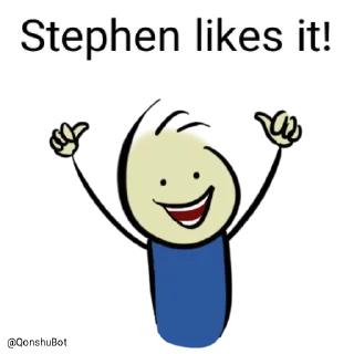 👍 emoji Stephen @Qonshubot Telegram sticker 20 of 31