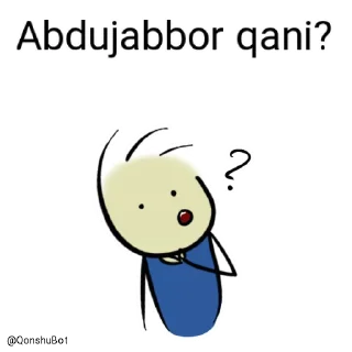 🤔 emoji Abdujabbor @Qonshubot Telegram sticker 5 of 31