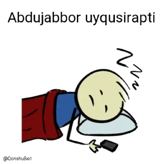 😴 emoji Abdujabbor @Qonshubot Telegram sticker 17 of 31
