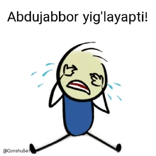 😭 emoji Abdujabbor @Qonshubot Telegram sticker 14 of 31