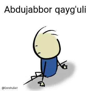 😓 emoji Abdujabbor @Qonshubot Telegram sticker 11 of 31