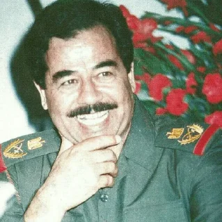 Sticker from Saddam Hussein