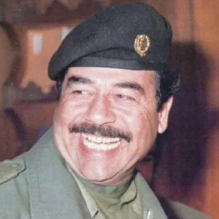 Sticker from Saddam Hussein