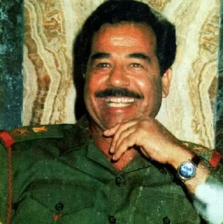 Sticker from Saddam Hussein