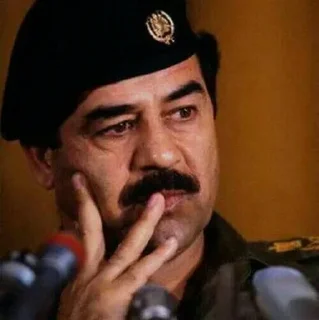Sticker from Saddam Hussein