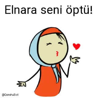💋 emoji Elnara @Qonshubot Telegram sticker 19 of 31