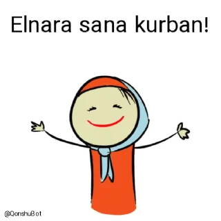 🤗 emoji Elnara @Qonshubot Telegram sticker 18 of 31