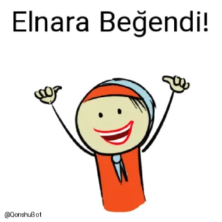👍 emoji Elnara @Qonshubot Telegram sticker 20 of 31