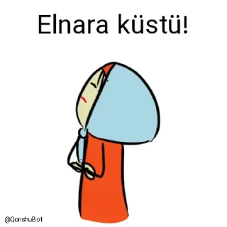 😒 emoji Elnara @Qonshubot Telegram sticker 13 of 31