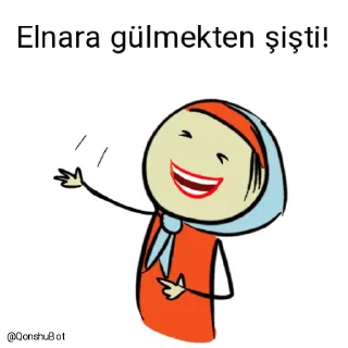 🤣 emoji Elnara @Qonshubot Telegram sticker 23 of 31