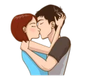 💋 emoji Romantic Couple In Love Telegram sticker 12 of 41