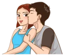 😘 emoji Romantic Couple In Love Telegram sticker 20 of 41