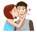 😘 emoji Romantic Couple In Love Telegram sticker 10 of 41