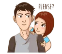 😟 emoji Romantic Couple In Love Telegram sticker 7 of 41