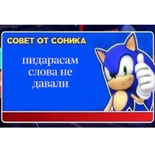 🖕 emoji СОВЕТ ОТ СОНИКА👍 Telegram sticker 5 of 19