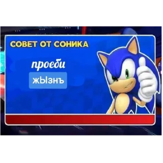 🖕 emoji СОВЕТ ОТ СОНИКА👍 Telegram sticker 16 of 19