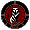 Sticker from white front