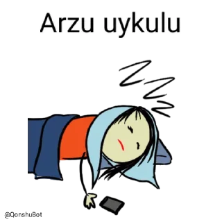 😴 emoji Arzu @Qonshubot Telegram sticker 17 of 31