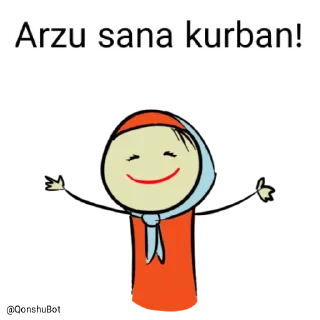 🤗 emoji Arzu @Qonshubot Telegram sticker 18 of 31