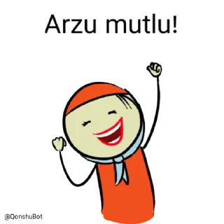 😄 emoji Arzu @Qonshubot Telegram sticker 12 of 31