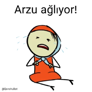 😭 emoji Arzu @Qonshubot Telegram sticker 14 of 31