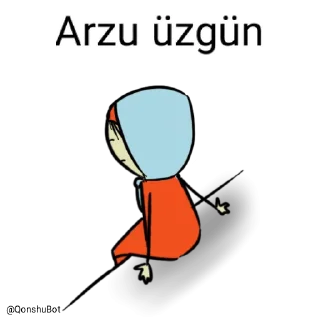 😓 emoji Arzu @Qonshubot Telegram sticker 11 of 31