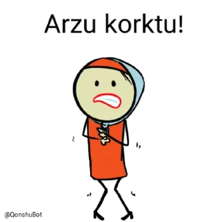😰 emoji Arzu @Qonshubot Telegram sticker 15 of 31