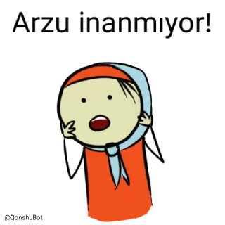 😱 emoji Arzu @Qonshubot Telegram sticker 3 of 31