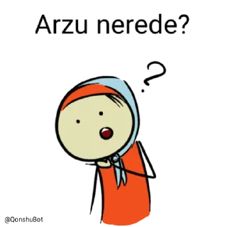 🤔 emoji Arzu @Qonshubot Telegram sticker 5 of 31