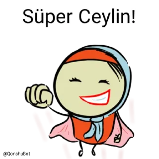 😎 emoji Ceylin @Qonshubot Telegram sticker 6 of 31